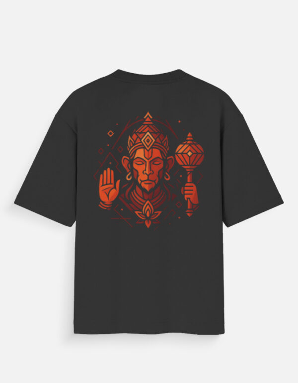 Lord Hanuman T-Shirt | Strength & Devotion Abstract Art | Xstyle.store | Unisex Oversized Standard T-Shirt
